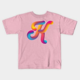 Cursive K Kids T-Shirt